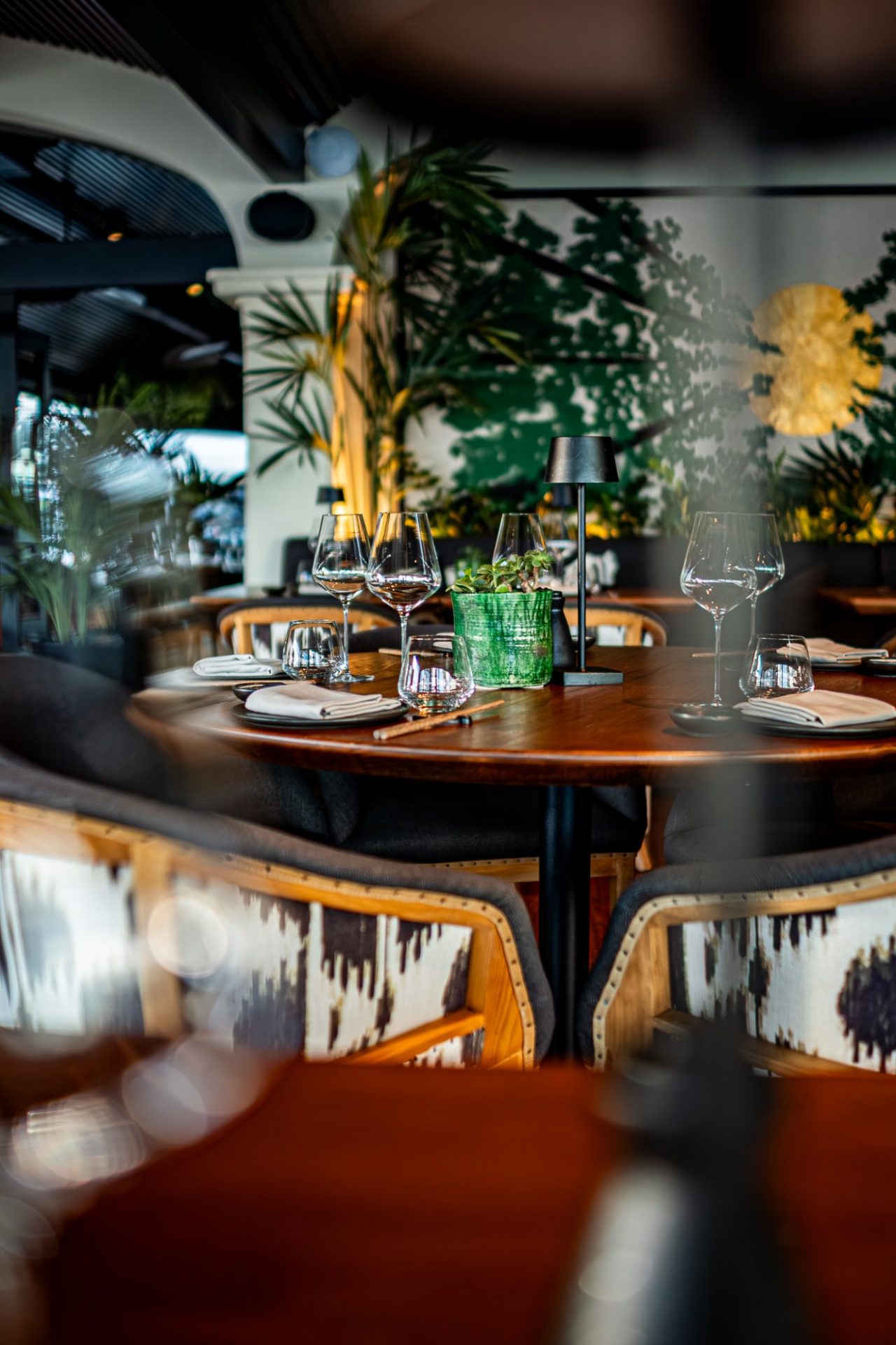 YARA restaurant dining room with marina views